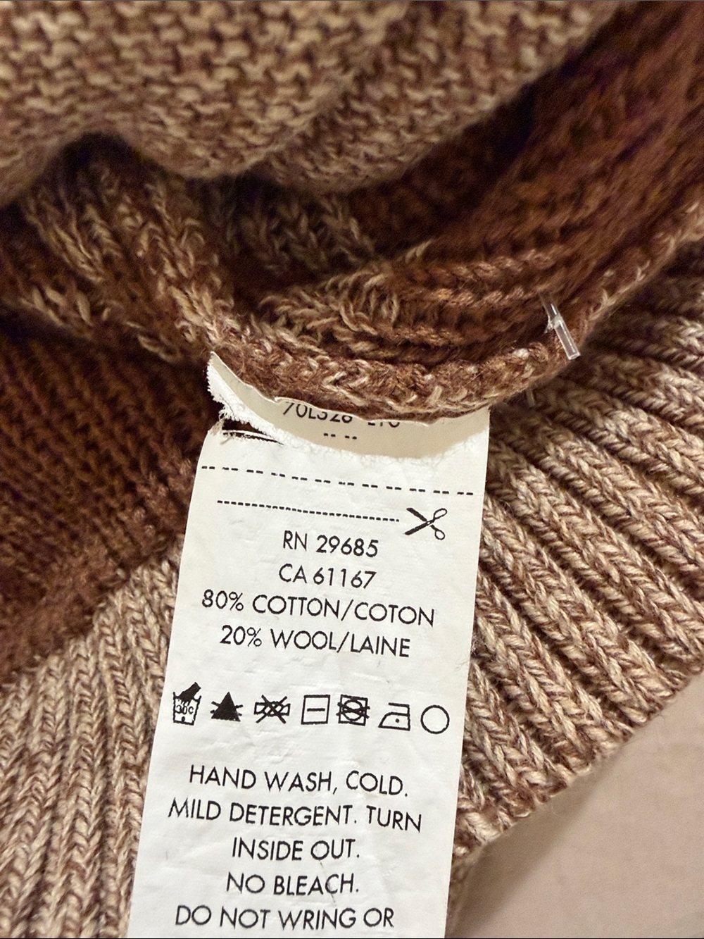 Pendleton Beige Aztec Shawl Collar Cardigan with Teal & Red Accents - Picture 7 of 7